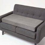 Homescapes - coussin d'assise d�houssable pour canap� 2 places en su�dine, gris