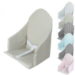 Coussin d'assise universel miam avec harnais pour chaise haute bb - beige uni monsieur bb
