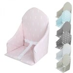 Coussin d'assise universel miam avec harnais pour chaise haute bb - rose trait monsieur bb