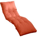 Coussin bain de soleil 185 x55cm terracotta