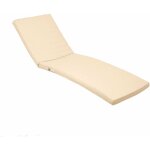 Deco arts - coussin bain de soleil - matelas pour transat dehoussable - 185x60x5cm - beige Deco arts - coussin bain de soleil - matelas pour transat dehoussable - 185x60x5cm - beige