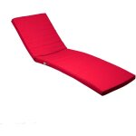 Deco arts - coussin bain de soleil - matelas pour transat déhoussable - 185x60x5cm - rouge piment Deco arts - coussin bain de soleil - matelas pour transat déhoussable - 185x60x5cm - rouge piment