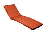 Coussin bain de soleil terracotta - matelas pour transat d�houssable - 185x60x5cm