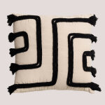 Coussin carr en coton (45x45 cm) darcy sklum beige lin