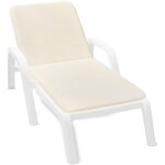 Emmevi mv s. p. a. - coussin de chaise jardin housse de fauteuil chaise longue pliant doux cru