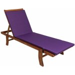 Coussin de chaise longue 190x60x4cm, coussin pour chaise longue de jardin, chaise longue en bois violet, ...