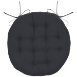 Coussin de chaise ronde r�versible anthracite et gris