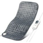 Coussin chauffant �lectrique dos, couverture chauffante lavable ultra - doux � 3 niveaux de chaleur, ...