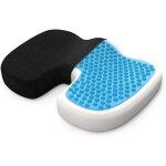 Coussin coccyx anti escarre fessier avec gel respirant, coussin de si�ge orthop�dique ergonomique m�moire ...