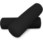 Coussin cylindrique 50x15 noir pack 2 unit�s 50x15 noir