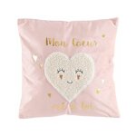 Coussin d�co enfant 'lilylove' 40x40cm rose