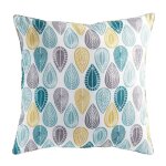 Coussin d�co 'palpito' 60x60cm blanc & bleu