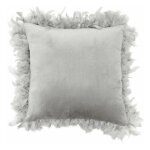 Coussin d�co plumes 'marlina' 40x40cm gris