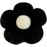 Coussin d�coratif en forme de fleur doux et mignon pour canap�, chambre et salon - 50 cm noir