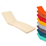 Linxor - coussin dhoussable pour bain de soleil, transat - 183 x 60 cm - beige
