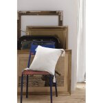 L'effet papillon - coussin d�houssable avec pompons 'ga�a' 40 x 40 cm 'gaze de coton' - couleur: ga�a ...