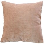 Coussin d�houssable en velours p�che 40x40 cm
