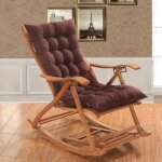 Coussin de fauteuil � bascule pour terrasse, 110 x 40 cm, grand coussin �pais pour chaise inclinable, ...