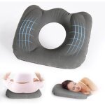 Coussin de hanche floqu�, coussin anti - escarres �vid�, gris, 45 39cm