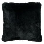 Coussin imitation fourrure 'cutie' 45x45cm noir