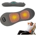 Coussin de massage lombaire �lectrique 3 en 1 - appareil de massage du bas du dos avec chaleur, vibration ...