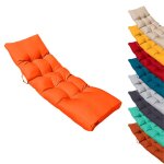 Linxor - coussin matelassé pour bain de soleil, transat - 185 x 60 cm - orange Linxor - coussin matelassé pour bain de soleil, transat - 185 x 60 cm - orange