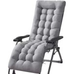Coussin matelasse pour transat de jardin gris 23490