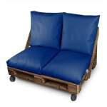 Coussin multi - usage sol ou dossier ou sige pour palette extrieur bleu happers 60x60 bleu
