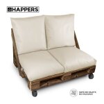 Coussin multi - usage sol ou dossier ou siège pour palette extérieur Écru happers 60x80 Écru Coussin multi - usage sol ou dossier ou siège pour palette extérieur Écru happers 60x80 Écru