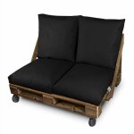 Coussin multi - usage sol ou dossier ou sige pour palette extrieur noir happers 60x60 noir