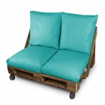 Coussin multi - usage sol ou dossier ou sige pour palette extrieur turquoise happers 60x60 turquoise ...