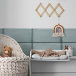 Decoon - coussin mural velours vert pastel - 60 x 30