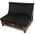 Coussin pour palette similicuir ext�rieur noir housse si�ge 80x80x20 sans garnissage noir
