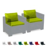 Coussins de rechange impermables salon de jardin rotin bica grand soleil set 2 places - anis vert
