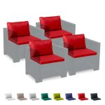 Grand soleil ? coussins de rechange imperm�ables pour salon de jardin ? set de 4 ? coussins d'assise ...