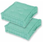 Coussin de sol lot de 2 (60 x h15 cm) vert mint