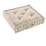 Douceur d'intrieur - coussin de sol 50x50 cm - uni - lin