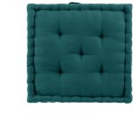 Coussin de sol 50x50 cm - uni - emeraude