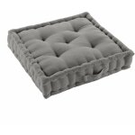 Douceur d'intrieur - coussin de sol 50x50 cm - uni - gris