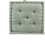 Coussin de sol 50x50 cm - uni - sauge