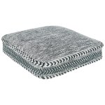 Beliani - coussin de sol boho vert et blanc en coton carr� motif g�om�trique birch