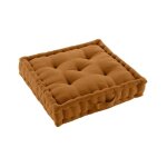 Douceur d'int�rieur - coussin de sol d�houssable 50 x 50 x 10 cm coton / polyester recycl� twily camel ...
