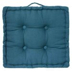 Coussin de sol 'dorian' 40x40cm bleu canard Coussin de sol 'dorian' 40x40cm bleu canard