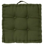 Coussin de sol 'dorian' 40x40cm vert kaki