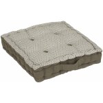 Coussin de sol au style gomtrique vert olive 40x40 cm