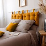 T�te de lit � pattes - 45 x 70 cm - diff�rents coloris - moutarde