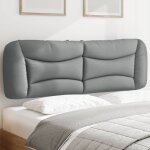Coussin de tte de lit gris clair 160 cm tissu vidaxl