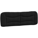Coussin de tte de lit noir 160 cm tissu