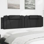 Coussin de t�te de lit noir 200 cm similicuir - vidaxl