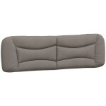 Coussin de tte de lit hvar taupe 180 cm tissu vidaxl